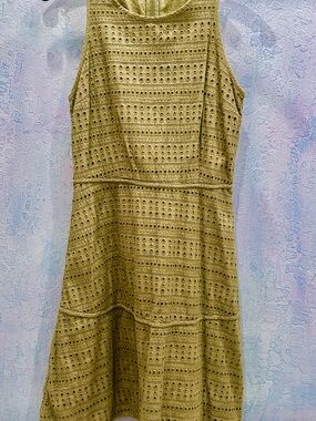 GAP Sleeveless Eyelet Midi Dress in Olive